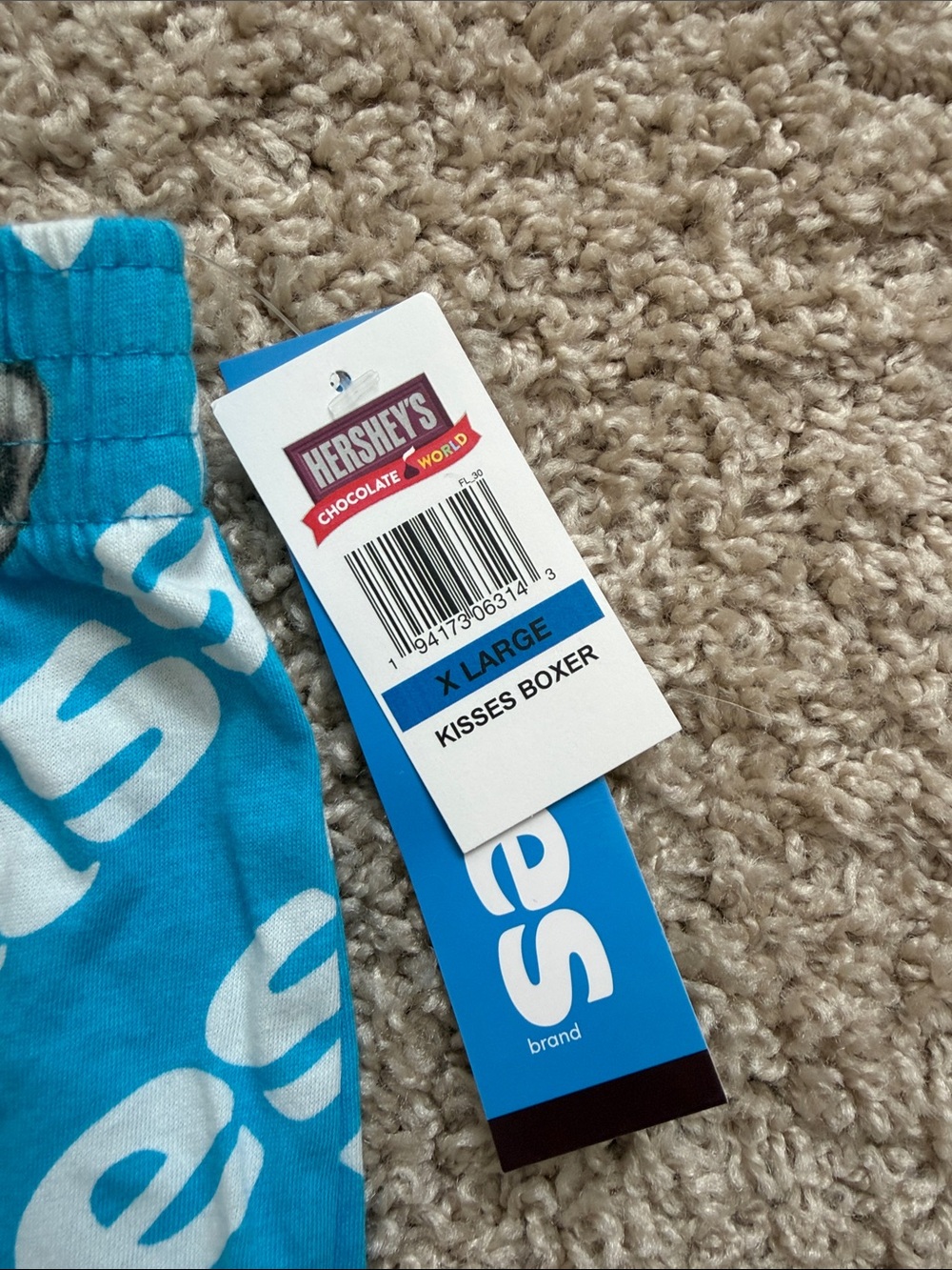 NWT Hershey Kisses Print Blue Boxer Shorts - Picture 2 of 5